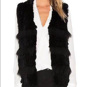 Heartloom Elegant Black Fur Vest